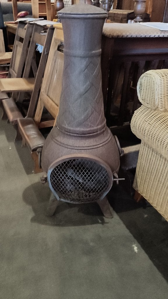 Gietijzeren tuinhaard / chiminea, Ophalen, Gebruikt