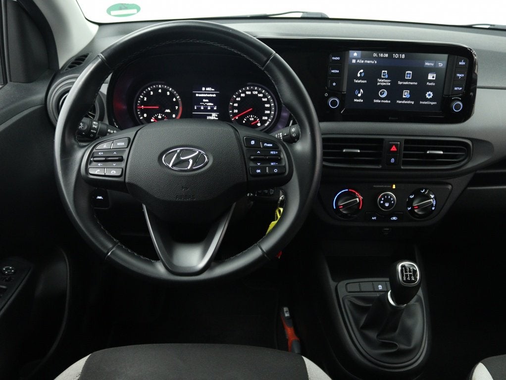 Hyundai i10 1.0 Comfort | Carplay Navigatie | Airco | Cruise, Auto's, Hyundai, Keurmerk '100% Onderhouden', 12 maanden, Stof, Gebruikt