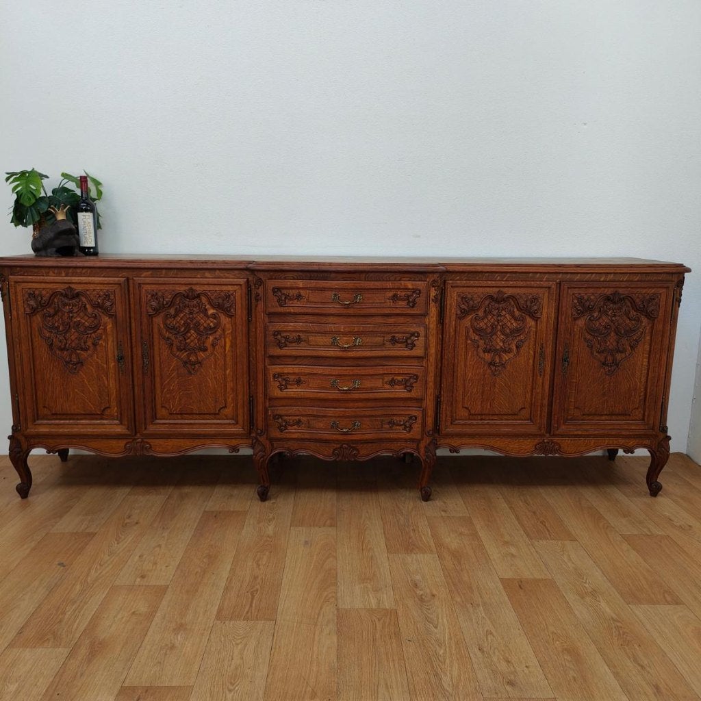 Vintage Louis XV dressoir, buffetkast ladekast wandkast 508, Valkenswaard, Gebruikt, Info@flashbackfurniture.nl, Eikenhout