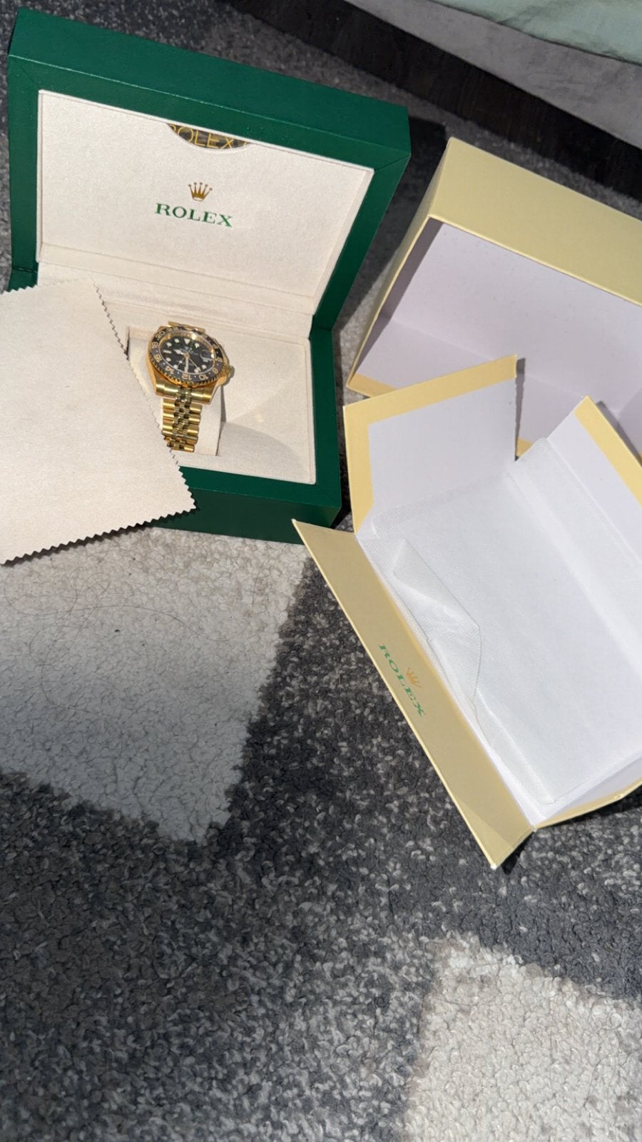 Rolex GMT-Master II Goud - Zo goed als nieuw, Sieraden, Tassen en Uiterlijk, Ophalen, Rolex, Polshorloge, Nieuw