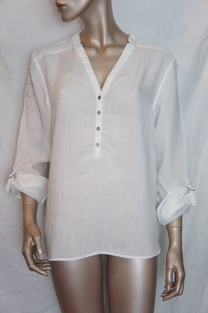 L'ARGENTINA blouse maat 42, Kleding | Dames, Verzenden, Zo goed als nieuw, Maat 42/44 (L), Wit