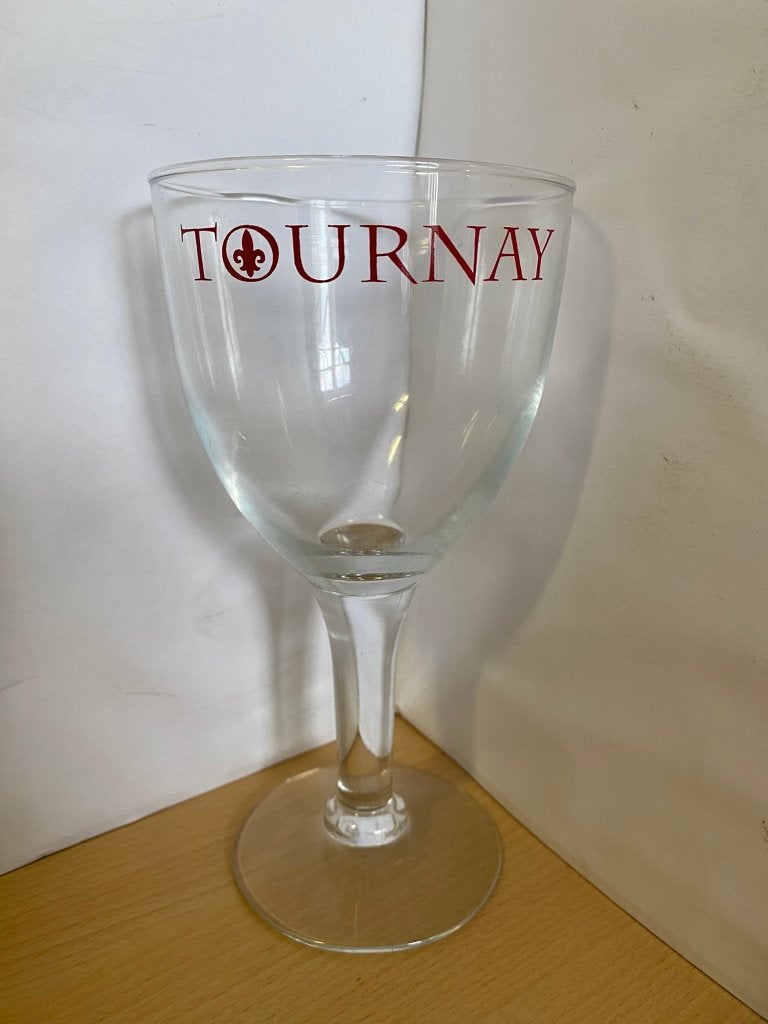 Tournay bierglas 33cl ambachtelijk Belgisch bier, Ophalen of Verzenden, Zo goed als nieuw, Glas of Glazen, Overige merken