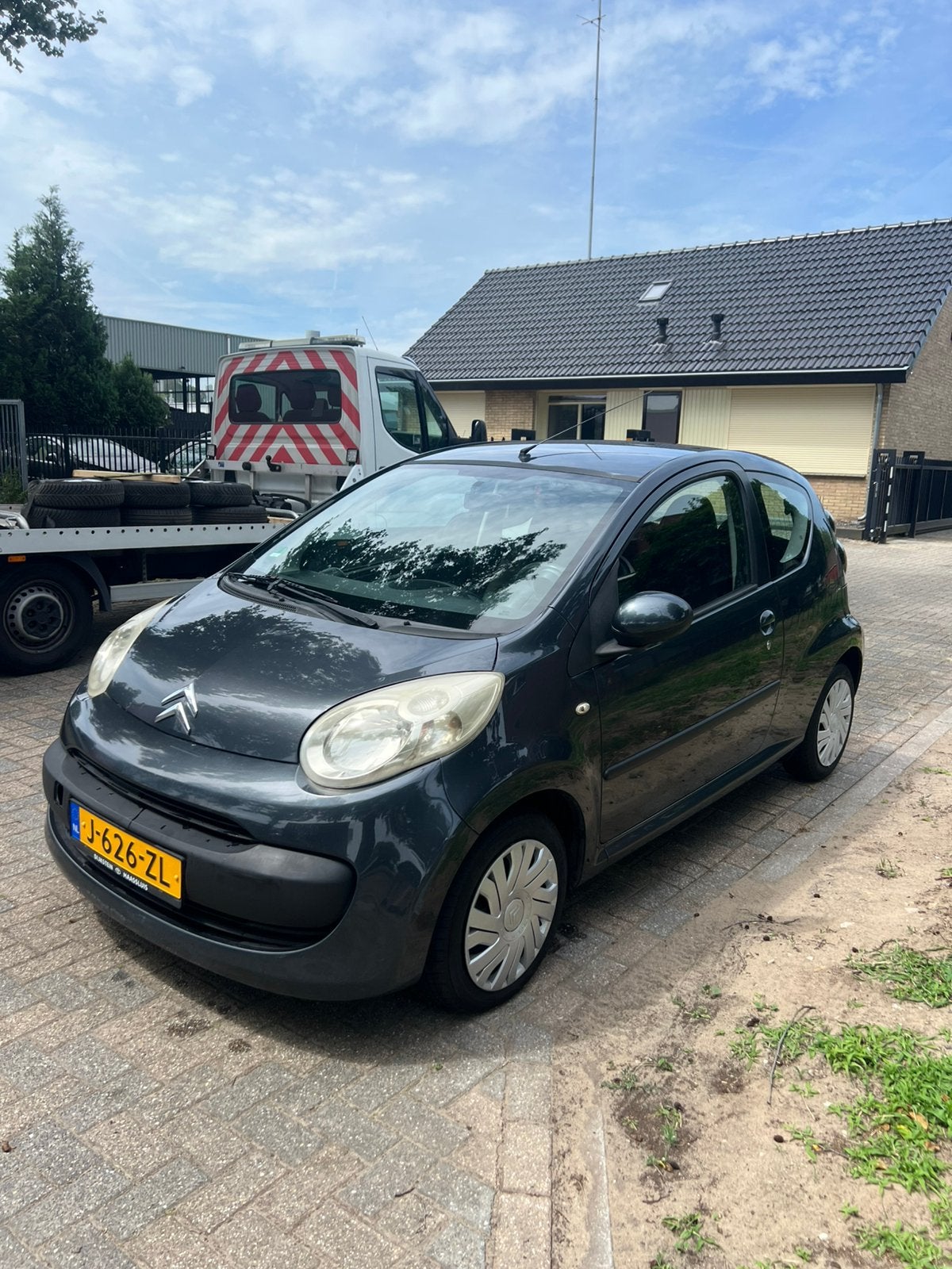 Citroën C1 1.0 3-DRS 2006 Grijs | NW KOPPELING | AIRCO | APK, Voorwielaandrijving, Stof, Metallic lak, Zwart