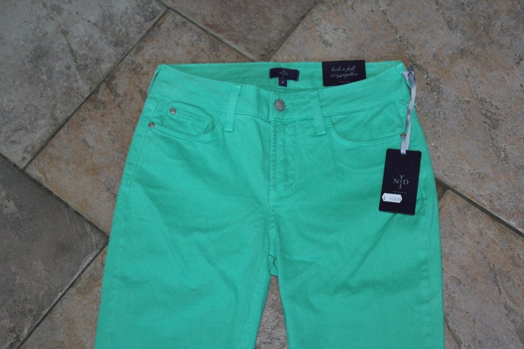 NYDJ vlot groene skinny broek 0 (34/XS) met prijskaartje, ., Nieuw, Ophalen of Verzenden, NYDJ