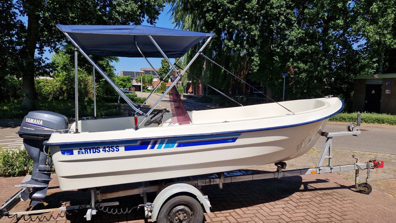 Ryds 435 consoleboot incl. trailer., Watersport en Boten, Ophalen, Gebruikt, 15 pk, Viertaktmotor