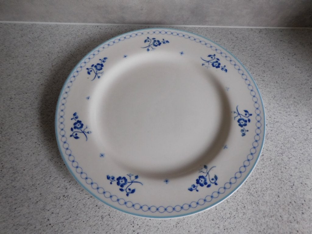 Albert Heijn Bord Spiraal Marken Blauw - 25 cm, Keramiek, Ophalen of Verzenden, Zo goed als nieuw, Albert Heijn