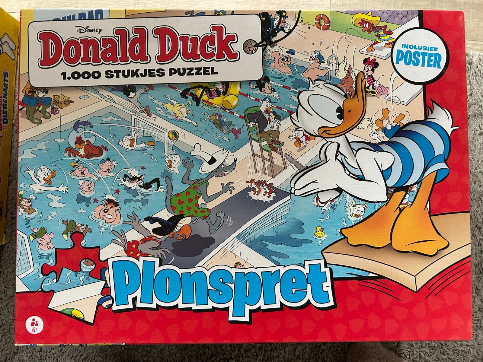 Donald Duck Plonspret 1000 stukjes puzzel, Ophalen of Verzenden, 500 t/m 1500 stukjes, Zo goed als nieuw, Legpuzzel