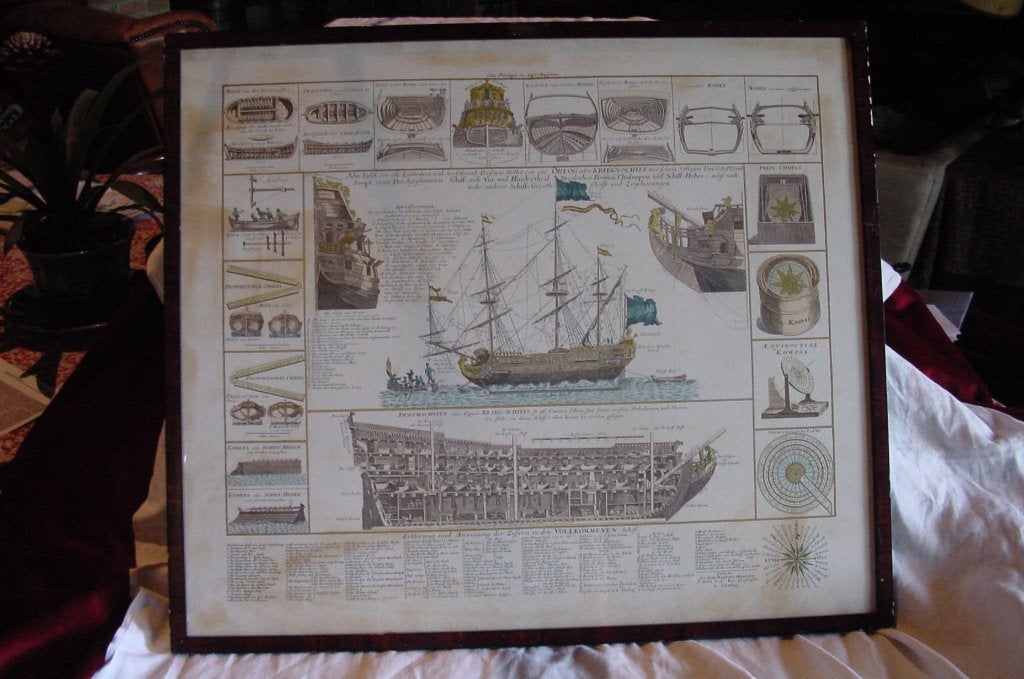 Oude scheepsplaat Gravure, Verzenden