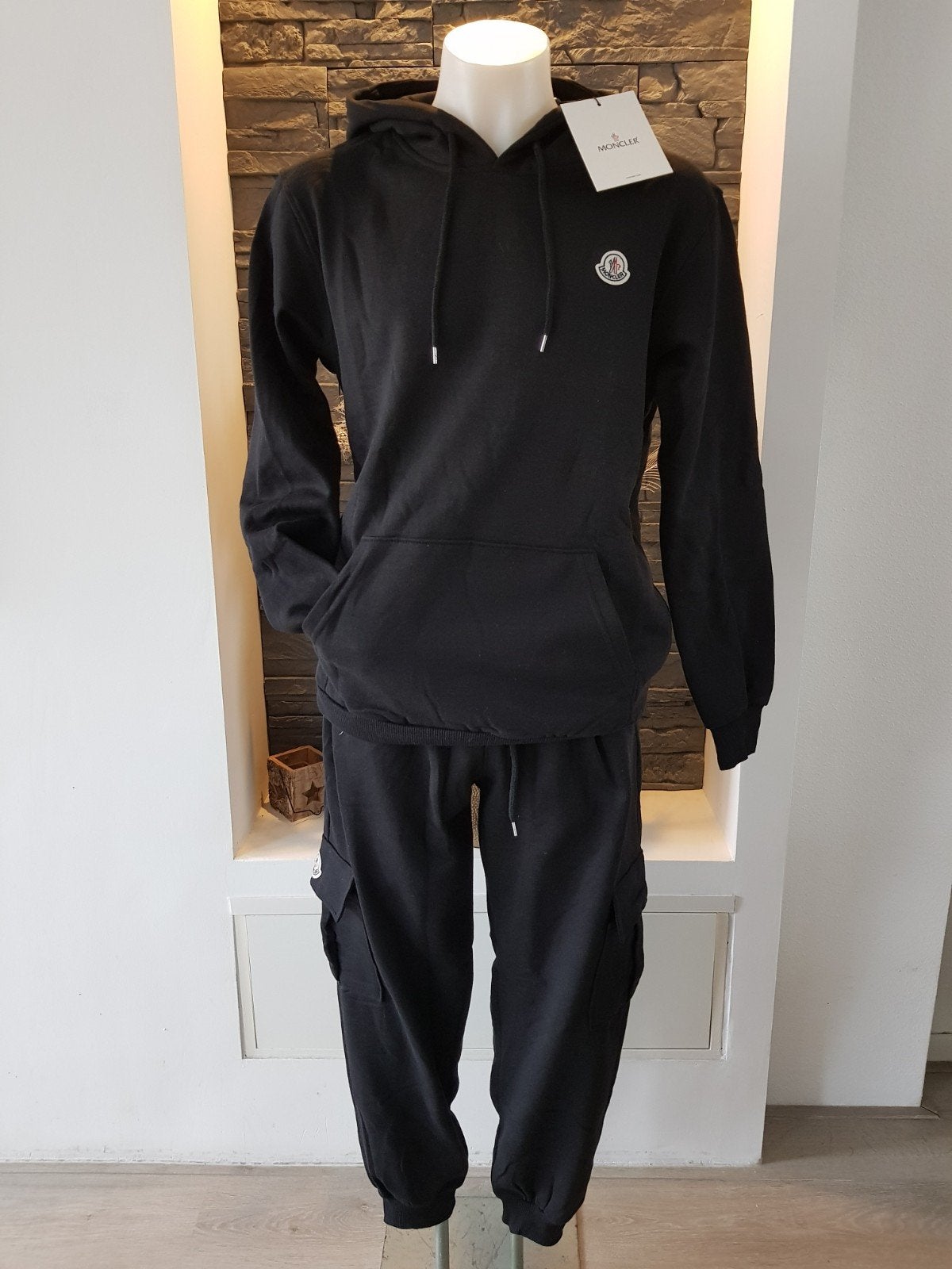 Moncler trainingspak, Maat 48/50 (M), Zwart, Nieuw, Ophalen of Verzenden