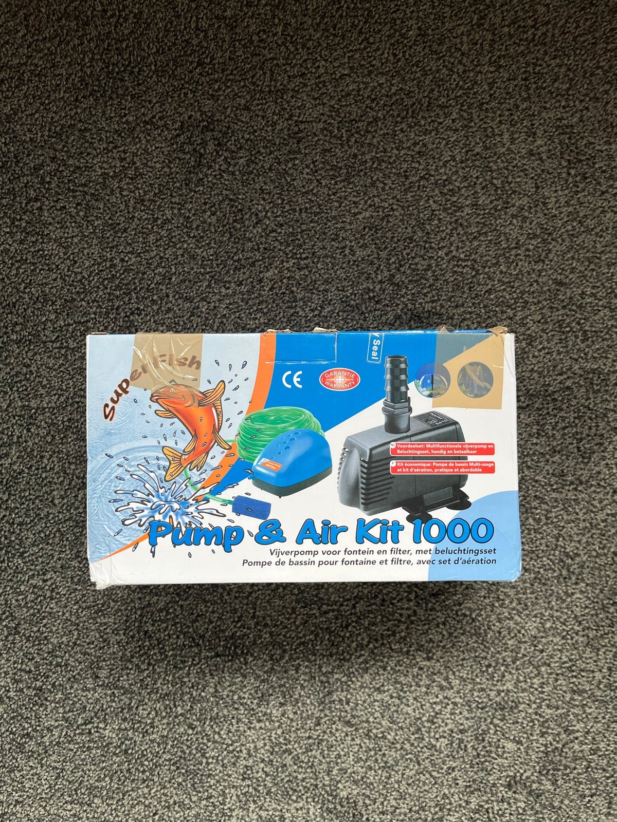 SuperFish Pump & Air Kit 1000 Vijverpomp met beluchtingsset, Verzenden, Zo goed als nieuw, Vijverpomp