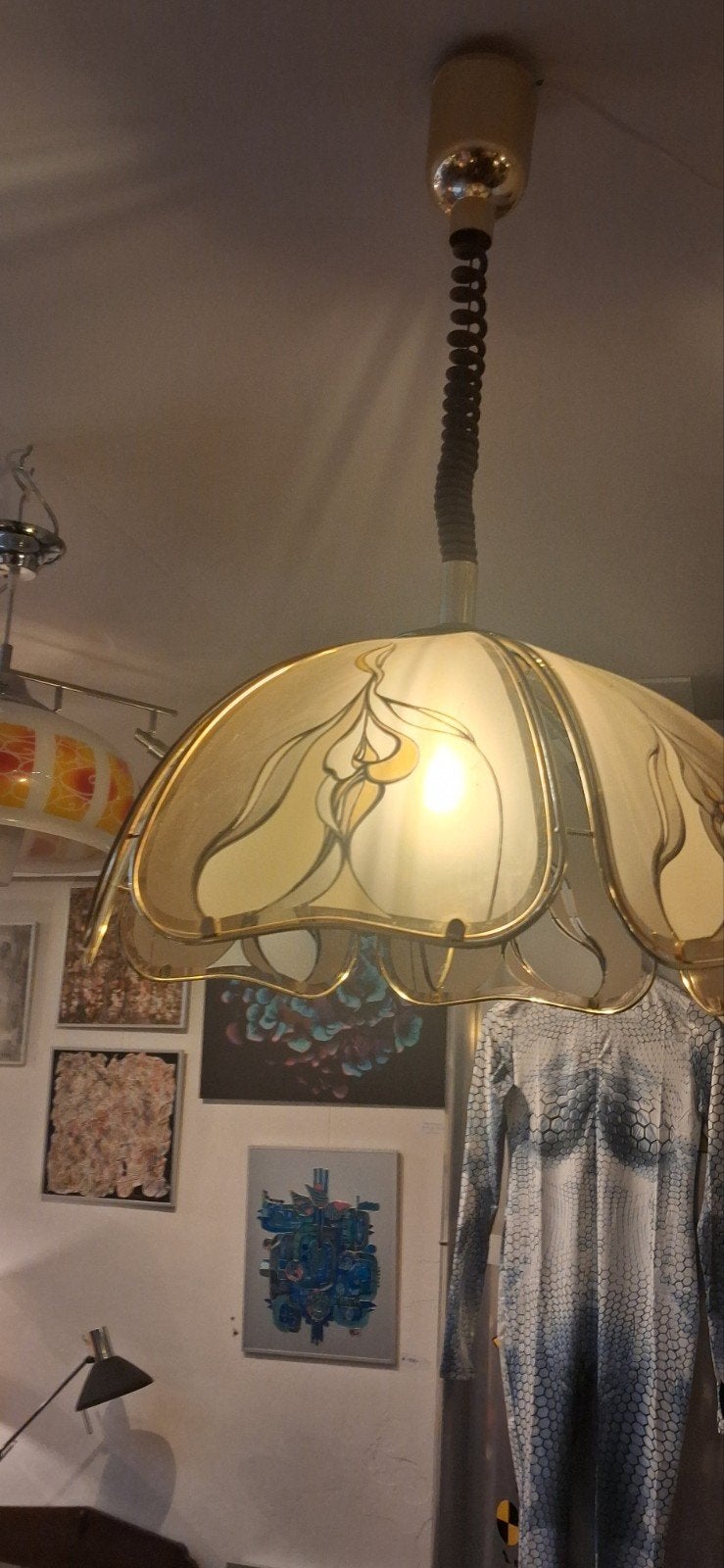 Grote Hollwood Regency hanglamp, werkend, Ophalen, Gebruikt, Regency, Klassiek, Onbekend