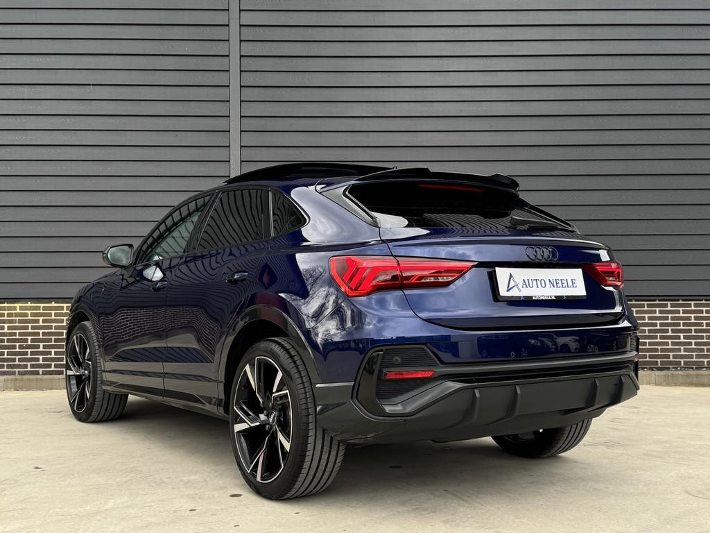 Audi Q3 Sportback 45 TFSI e S Edition 20 inch, PANO, Elektr, Gebruikt, Zwart, Blauw, Leder en Stof