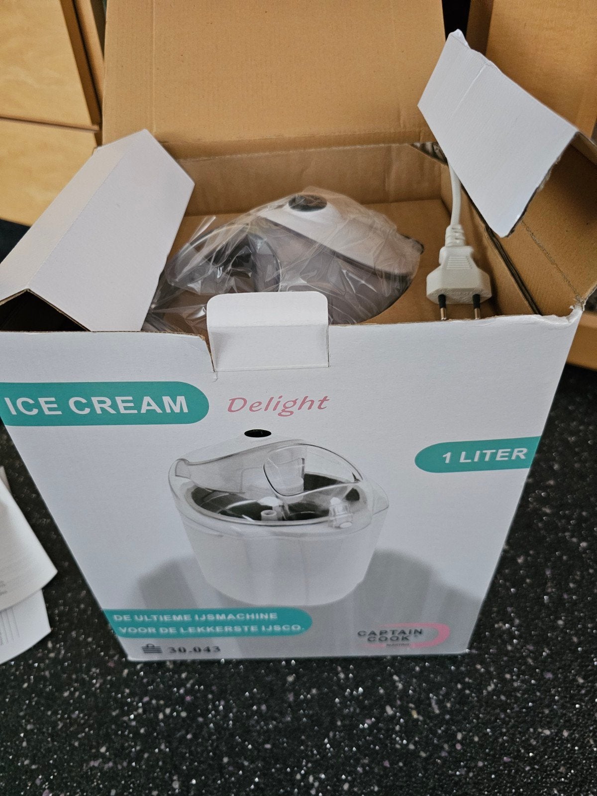 Captain Cook Ice Cream Delight IJsmachine 1 Liter, Ophalen of Verzenden, Nieuw