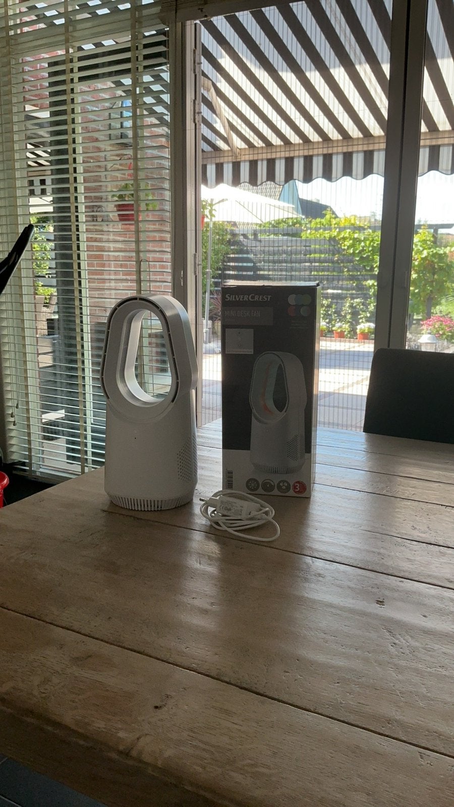 Ideale tafel/ bureau desk fan, Witgoed en Apparatuur, Ophalen, Minder dan 60 m³, 3 snelheden of meer, Zo goed als nieuw