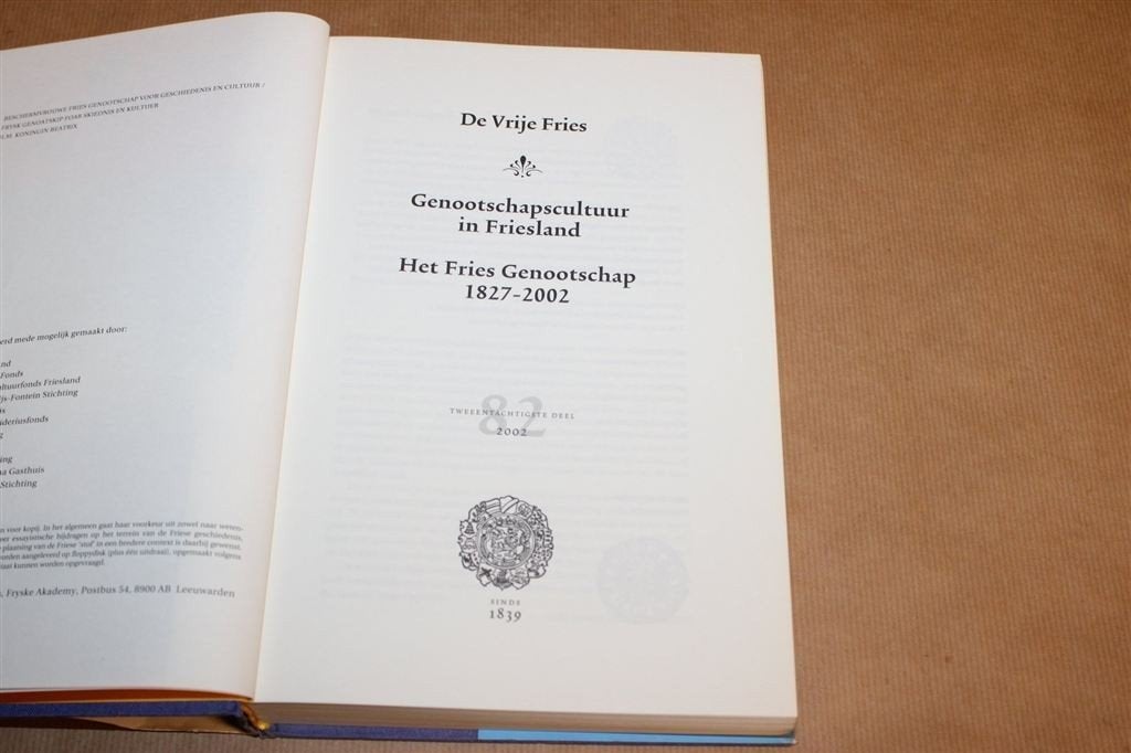 Fries Genootschap 1827-2002 — Genootschapscultuur Friesland, Boeken, Ophalen of Verzenden, Gelezen
