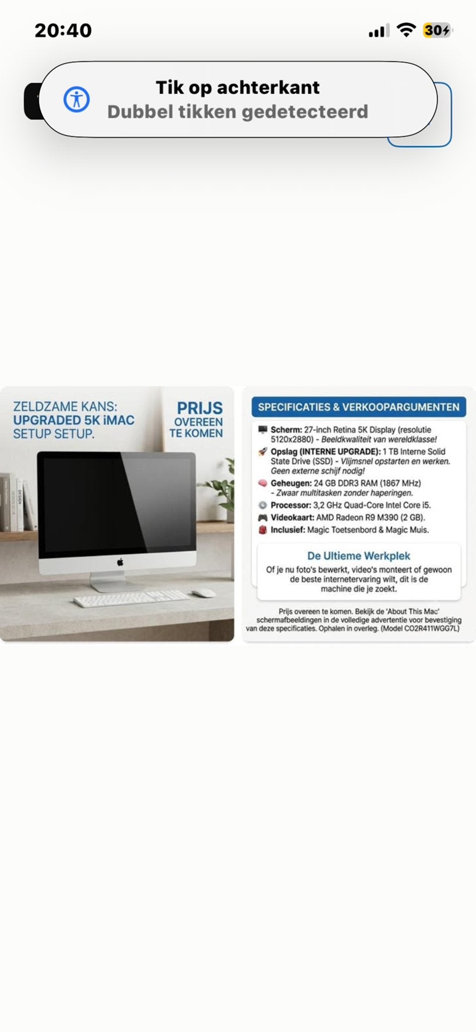 Zeldzame kans: Upgraded 27-inch iMac 5K Retina (2015), Computers en Software, Apple Desktops, Ophalen, Gebruikt, SSD, IMac