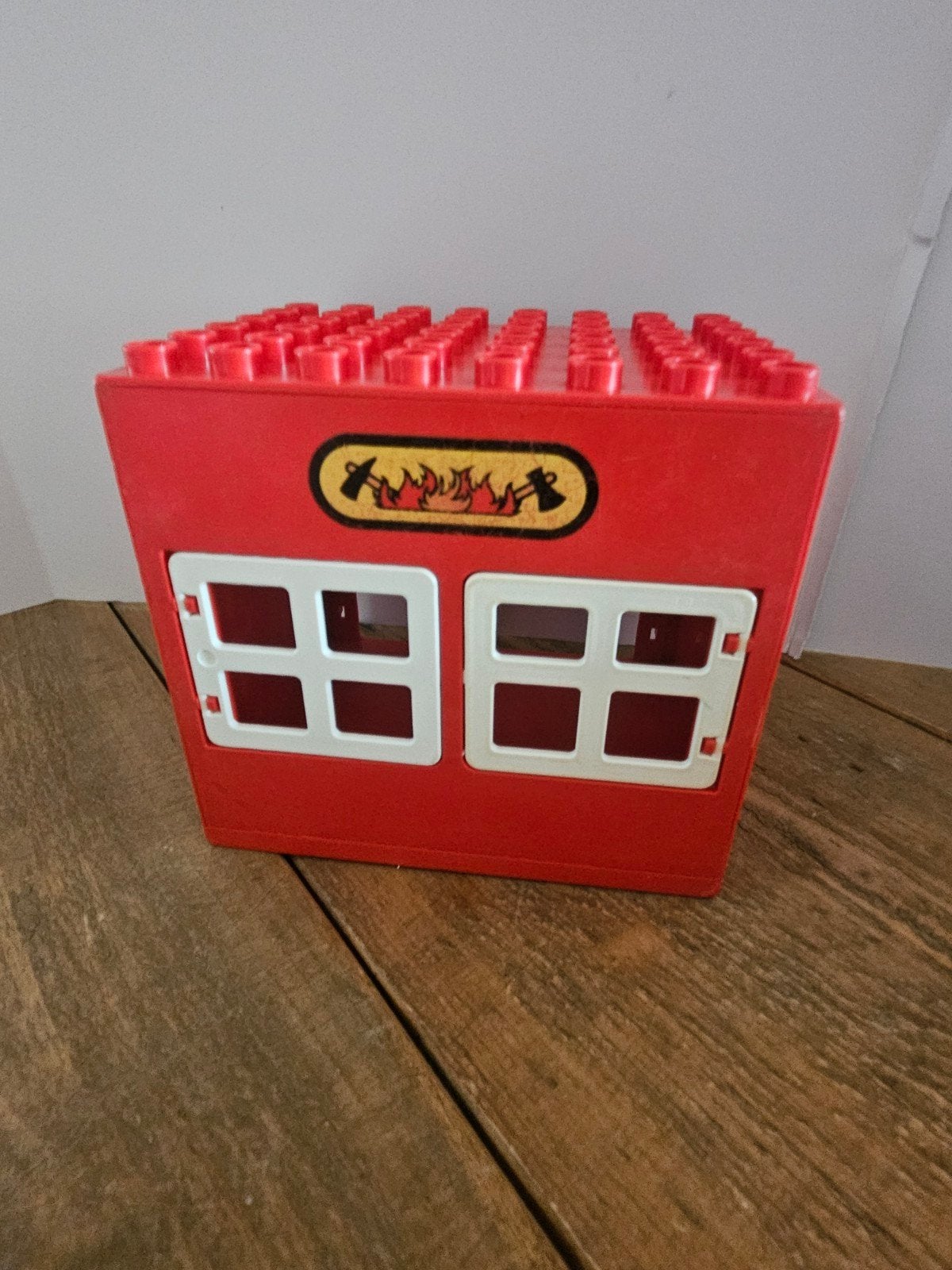 Vintage Lego Duplo Brandweerkazerne en Voertuig Set, Gebruikt, ., Ophalen of Verzenden, .
