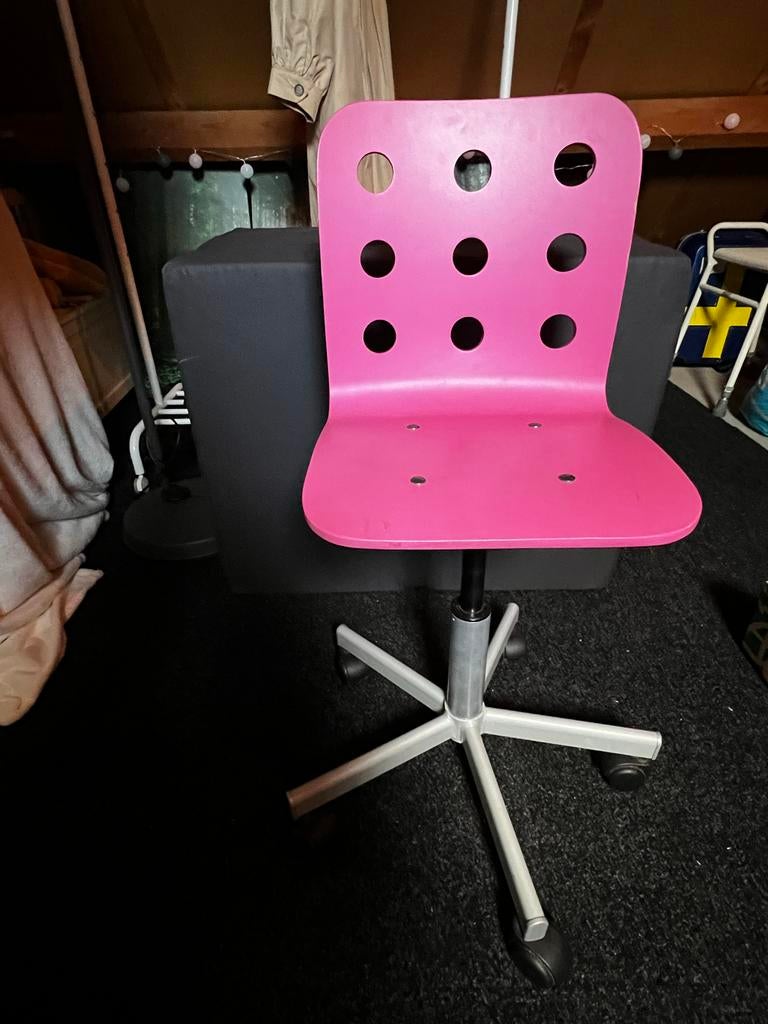 Roze kinder bureaustoel, Huis en Inrichting, Bureaustoelen, Ophalen, Gebruikt, Roze, Bureaustoel