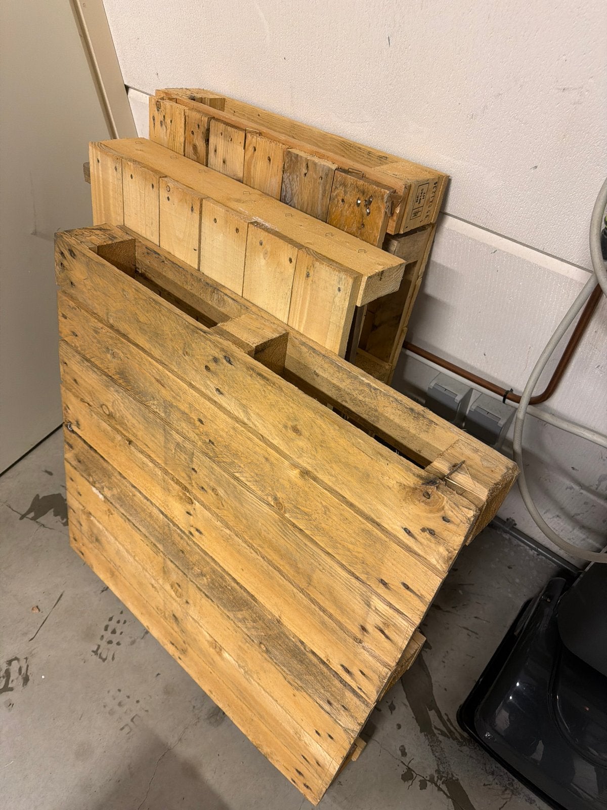 5 houten pallets - stookhout, sloophout of hergebruik, Ophalen, Gebruikt