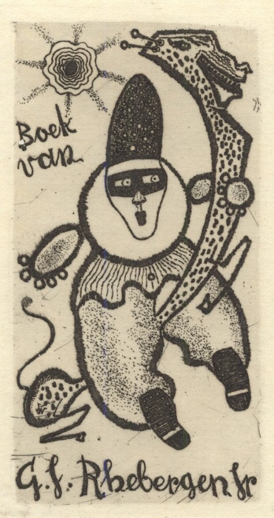 0399 Ex Libris Nederland : Cor de Wolff, 1952, Verzenden, Ex libris