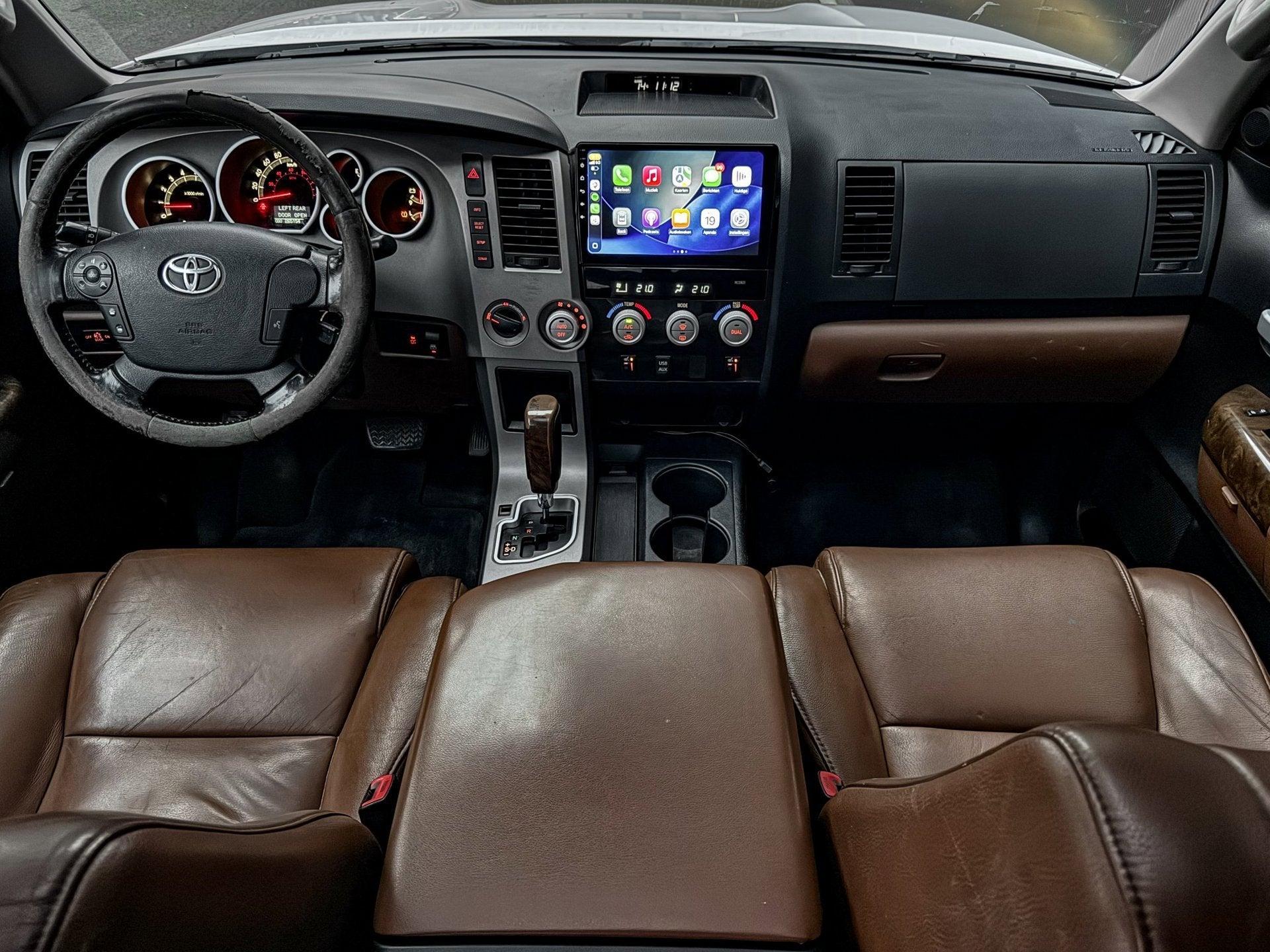 Toyota Tundra 5.7 V8 Double Cab LPG 386 PK PANO/LEDER/BTW/CA, Auto's, Automaat, Euro 5, Gebruikt, 8 cilinders