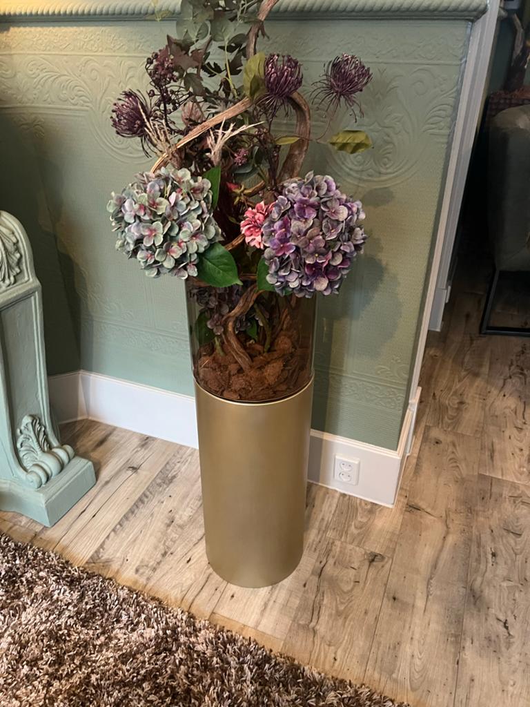 Grote decoratieve vaas met kunstbloemen, Huis en Inrichting, Woonaccessoires | Vazen, Overige kleuren, Ophalen of Verzenden, 75 cm of meer
