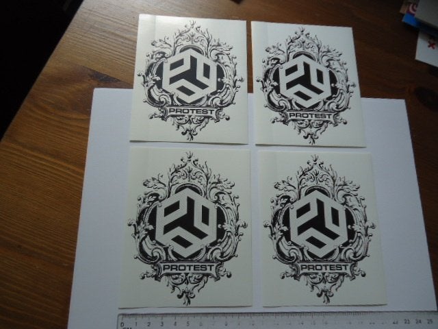 sticker PROTEST nieuw logo 4x pop surf skate ski art, Verzenden, Zo goed als nieuw