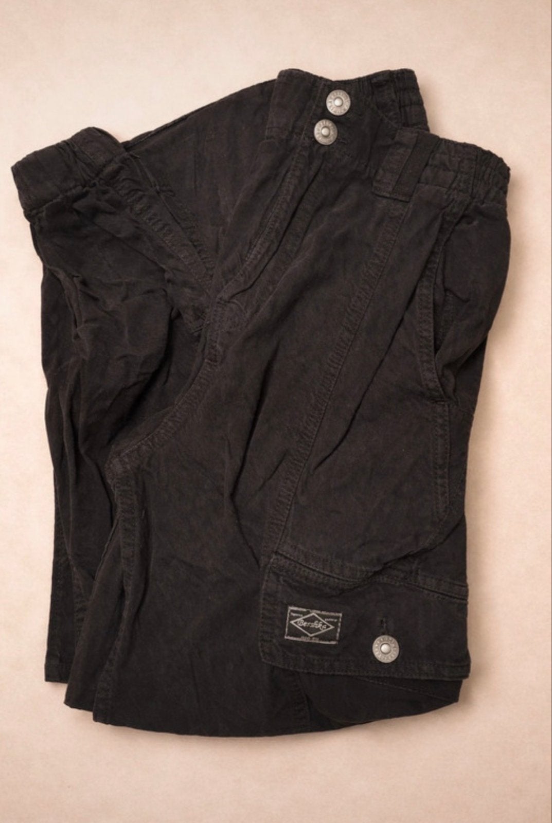 Bershka Cargo Broek - Zwart, Maat 38/40 (M), Zwart, Ophalen of Verzenden, Zo goed als nieuw