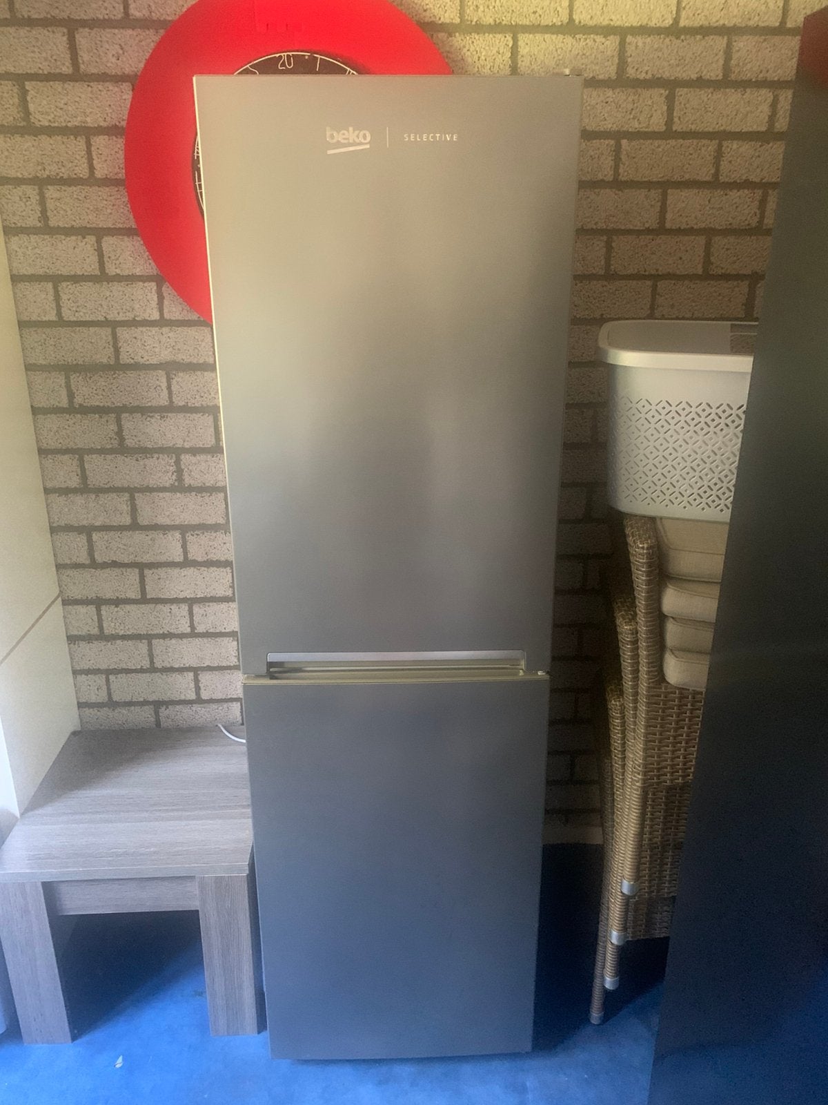 Beko RCHE300K31SN koel-vriescombinatie zilverggrijs, Ophalen, 200 liter of meer, Met aparte vriezer, 160 cm of meer