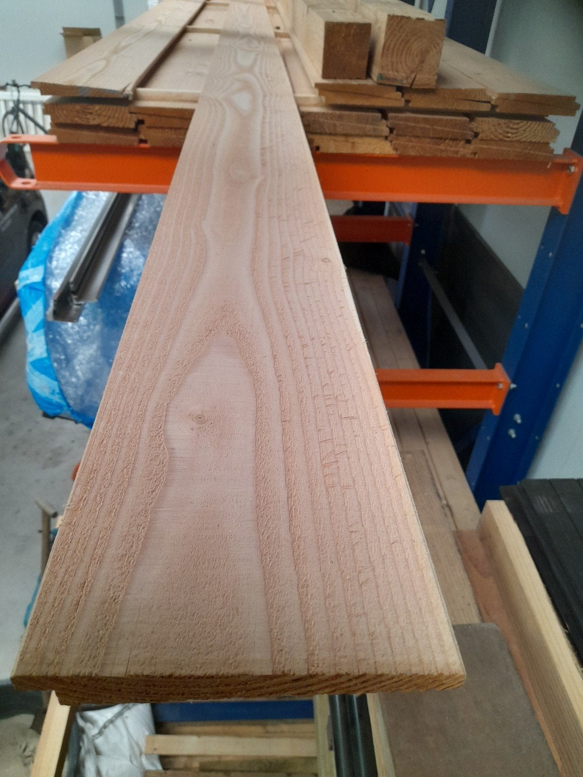 Douglas Zweeds Rabat Blank - Nieuwe Planken (Restpartij), Doe-het-zelf en Verbouw, Ophalen, 25 tot 50 mm, Nieuw, Plank