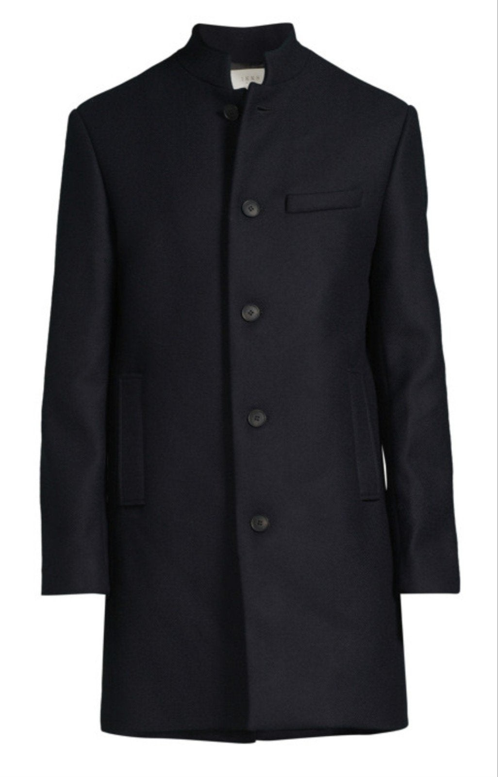 WOLLEN MANTEL IKKS MAAT 52 NAVY BLAUW, Kleding | Heren, Jassen | Winter, Maat 52/54 (L), Blauw, Ophalen of Verzenden, Zo goed als nieuw