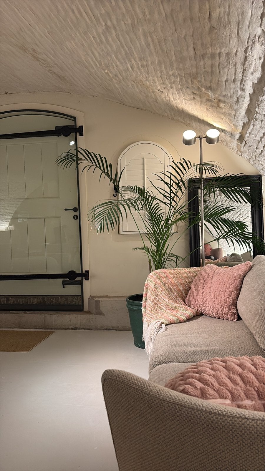 Mooie Leolux Rego curved 228cm, Huis en Inrichting, Banken | Bankstellen, Ophalen, Gebruikt, Driepersoons, 75 tot 100 cm