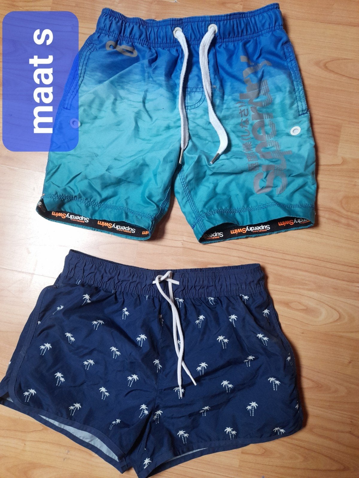2 zwembroeken maat S waarvan 1 super dry, Ophalen, Blauw
