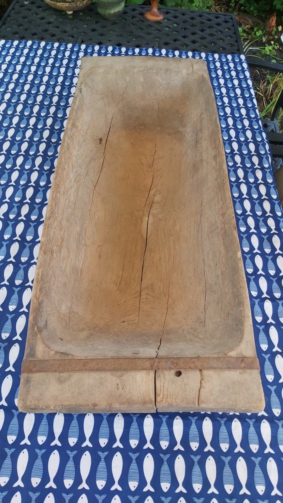 grote mangelbak, Ophalen