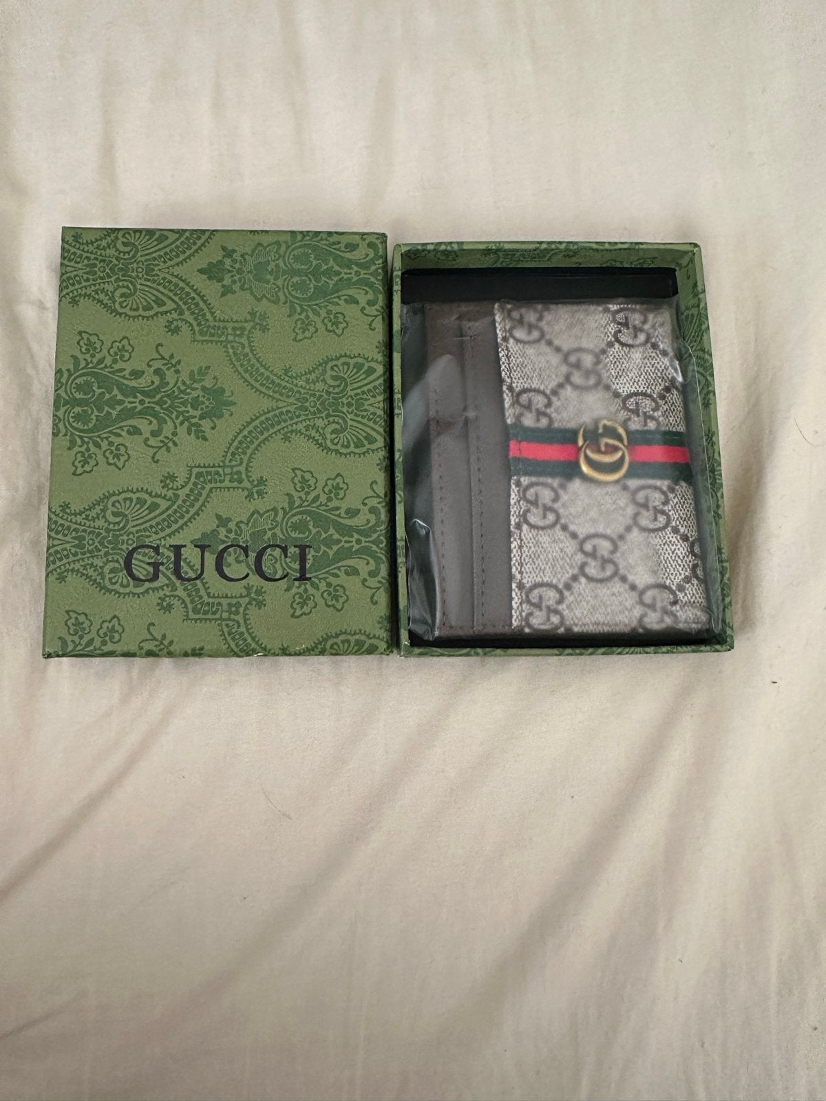 Gucci Pasjeshouder/Portemonnee - Nieuw in Doos, Sieraden, Tassen en Uiterlijk, Portemonnees, Ophalen, Nieuw, Bruin, Overige merken