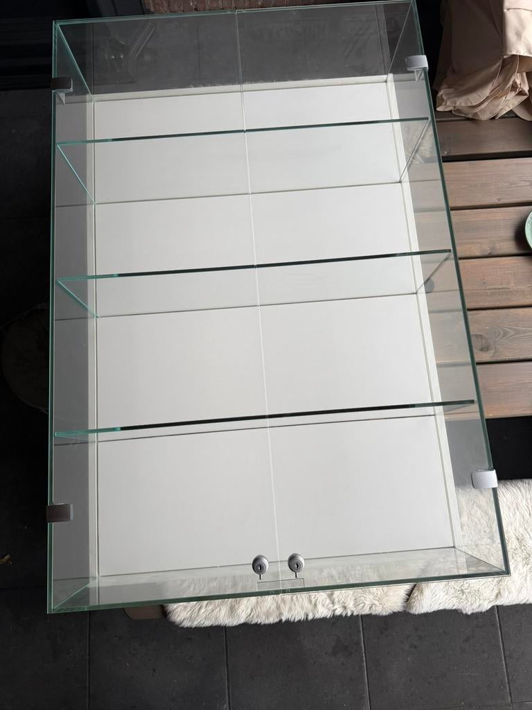 Hangend Glazen Vitrinekast, 100 tot 150 cm, 25 tot 50 cm, Met deur(en), 50 tot 100 cm