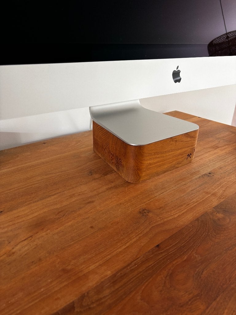 Woodcessories Ecofoot iMac 27 inch Standaard verhoging Eiken, Ophalen of Verzenden, Zo goed als nieuw, IMac, 3 tot 4 Ghz