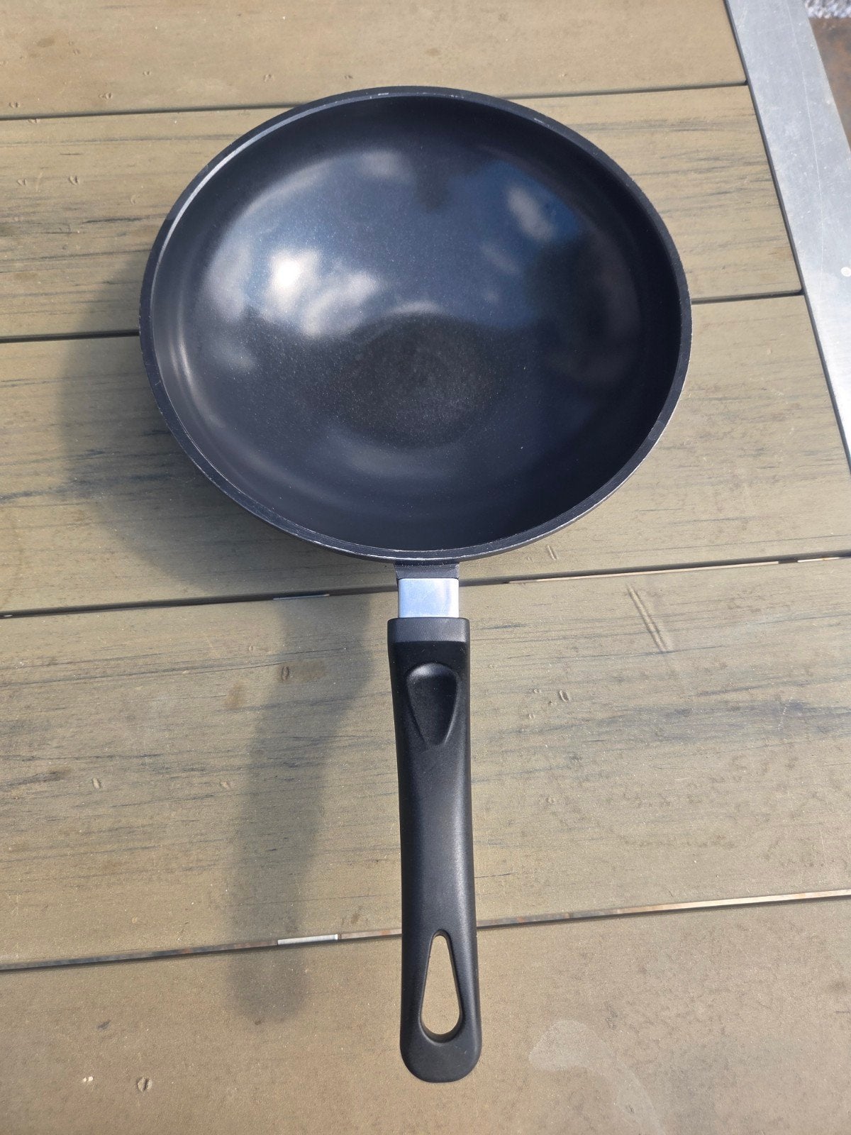 Sola wokpan 29 cm voor gasfornuis, Overige typen, Ophalen of Verzenden, Zo goed als nieuw, Zwart