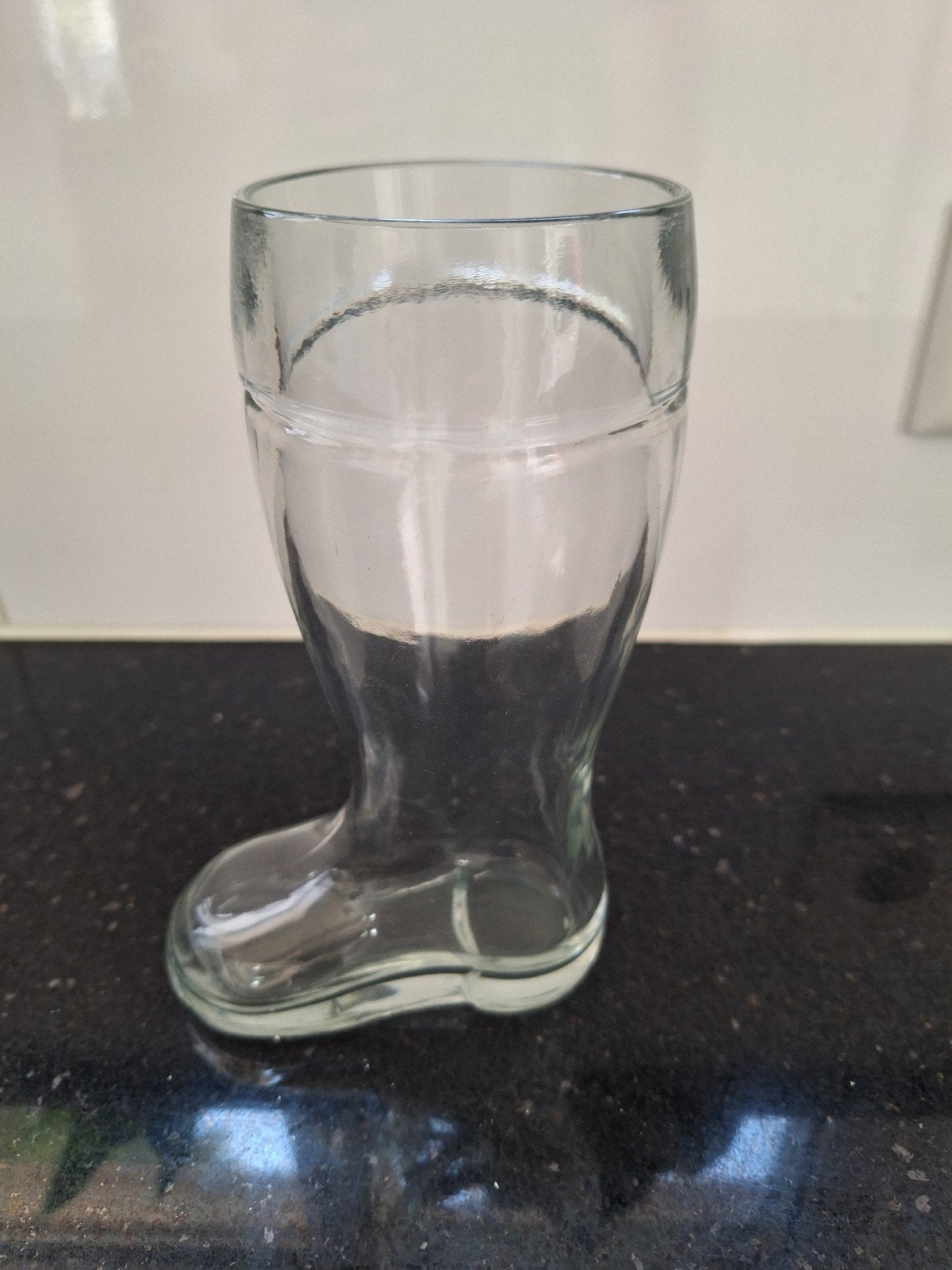 Glazen laars bierglas 0.5L, Ophalen of Verzenden, Zo goed als nieuw, Overige merken, Glas