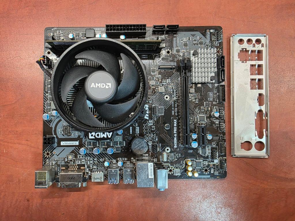 Msi B450M-A Pro Max/Ryzen 5 Pro 2400G/8GB, Computers en Software, Moederborden, Gebruikt, DDR4, Ophalen of Verzenden, Micro-ATX
