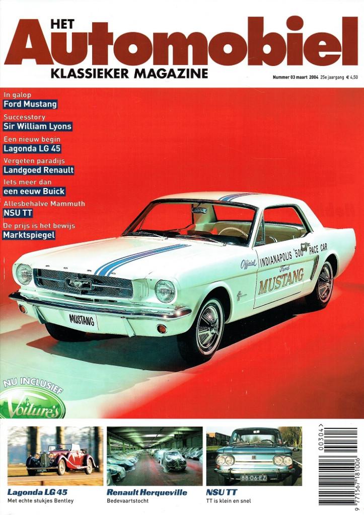 Het Automobiel 2004 nr. 3 (o.a. Ford Mustang Fastback), Boeken, Auto's | Folders en Tijdschriften, Gelezen, Algemeen, Verzenden