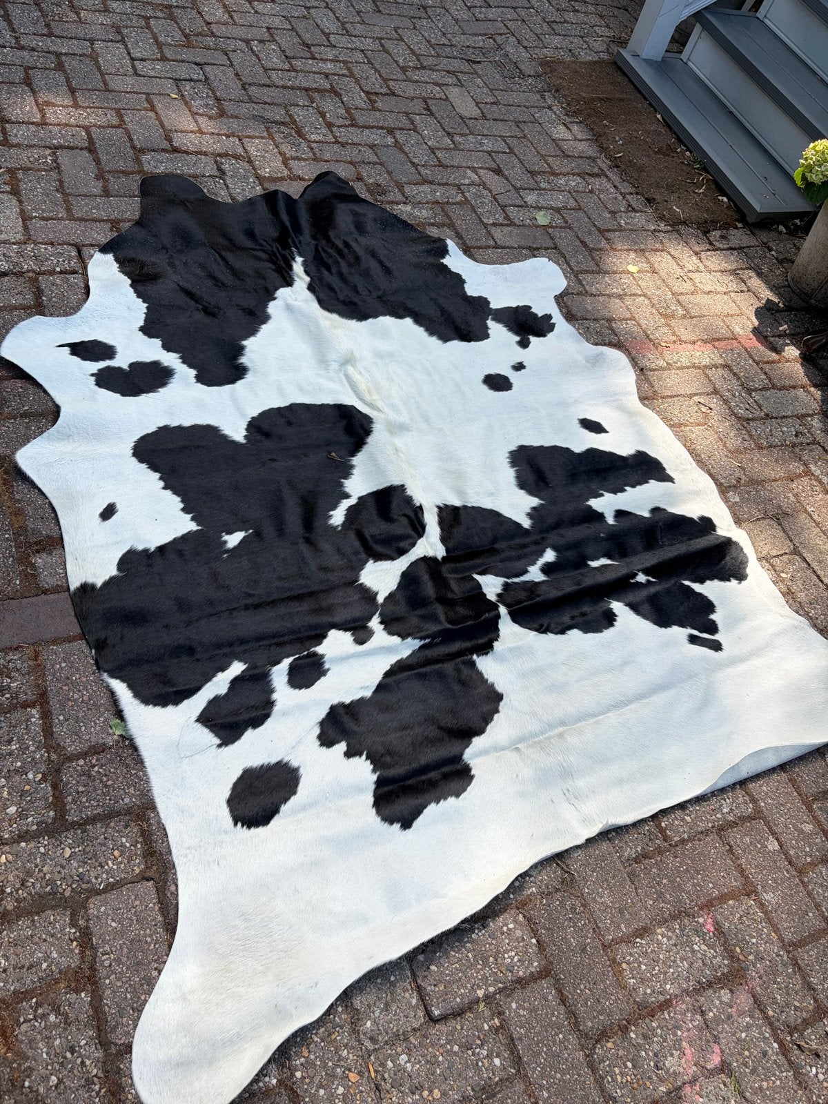 Prachtig zwart-wit koeienhuid vloerkleed, 100 tot 150 cm, Verzenden, Zo goed als nieuw, Landelijk, western, farmhouse, nature