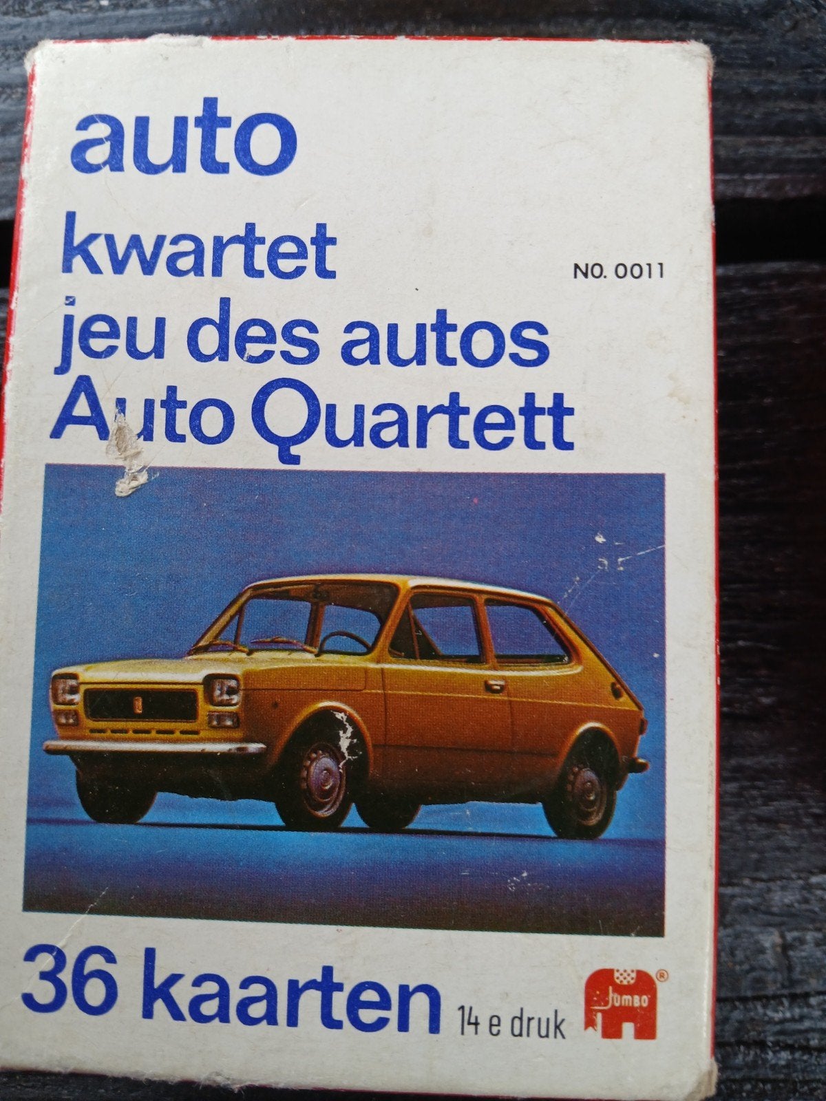 auto kwartet. 36 kaarten, Verzamelen, Ophalen of Verzenden, Gebruikt, Kwartet(ten)