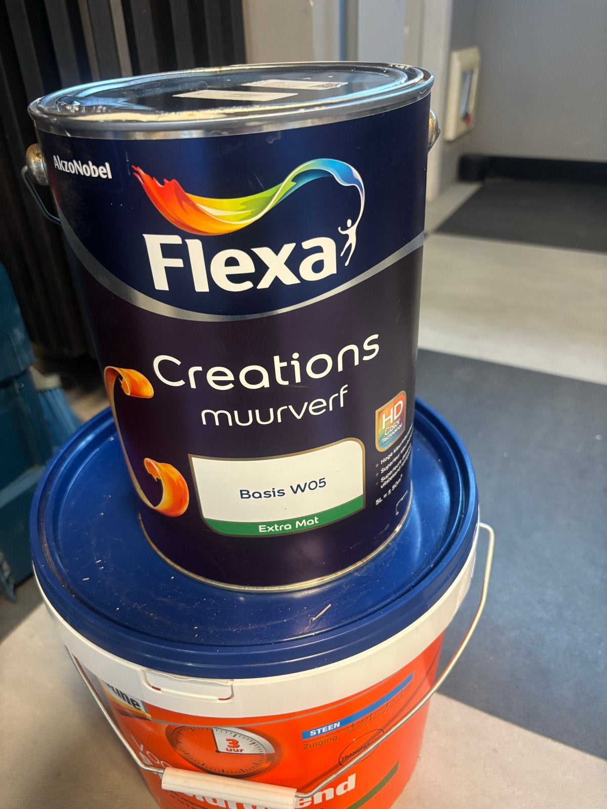 Flexa Creations Muurverf Basis W05 Extra Mat 5L, Ophalen, Overige kleuren, 5 tot 10 liter, Nieuw