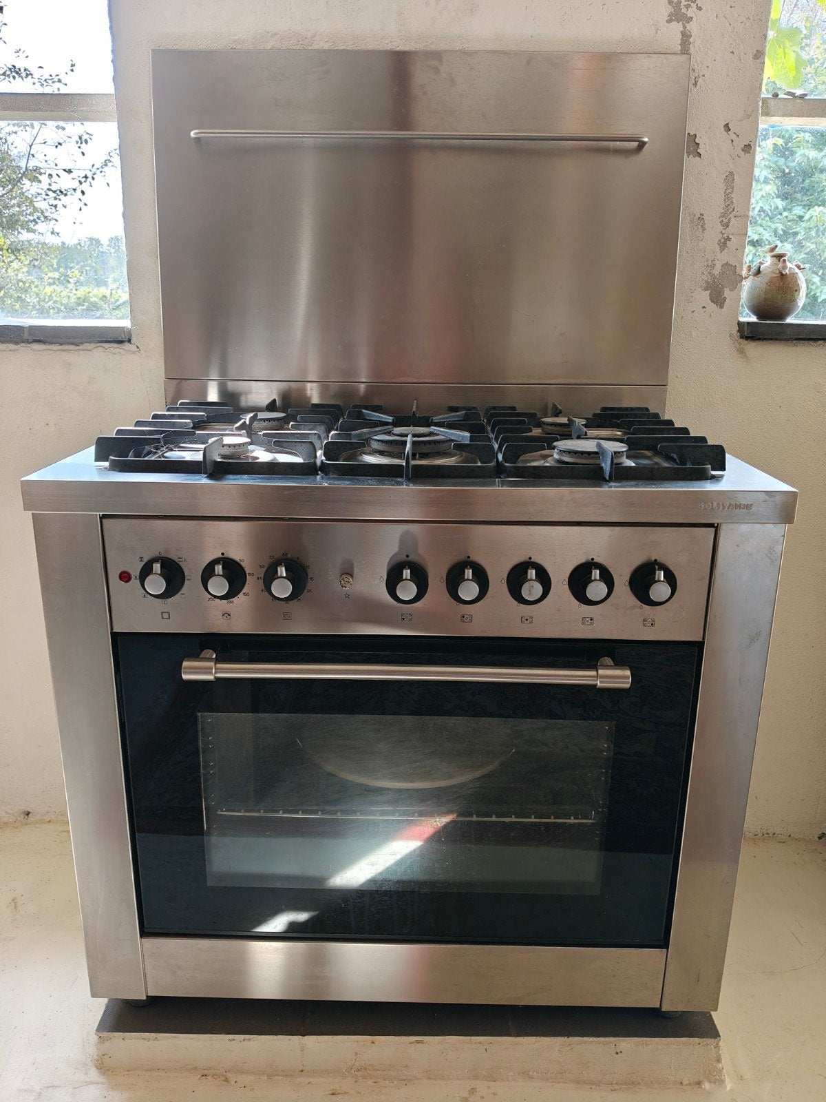 Solitaire SOF 915B Gasfornuis met 5 Pitten en Oven, Gebruikt, 60 cm of meer, Grill, Ophalen of Verzenden