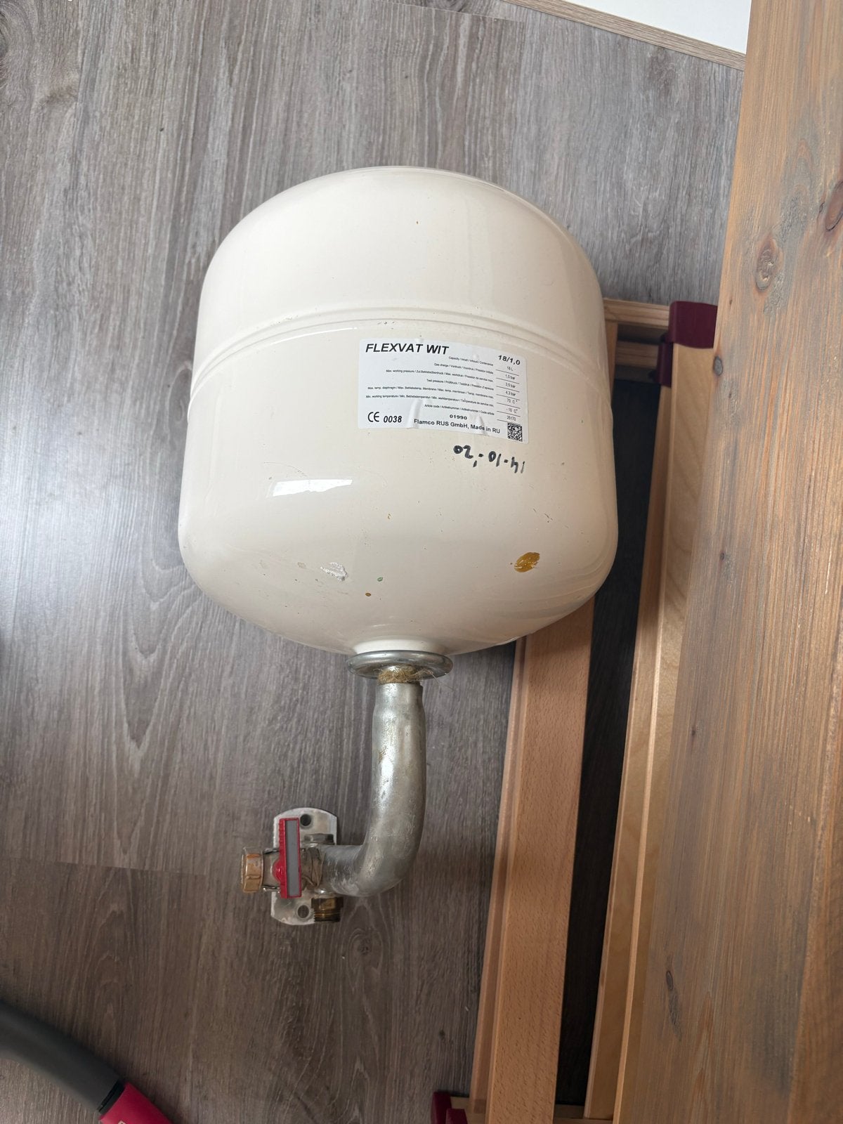 Flamco Flexvat Wit 18L expansievat, Ophalen, 30 tot 80 cm, Overige typen, Minder dan 60 cm