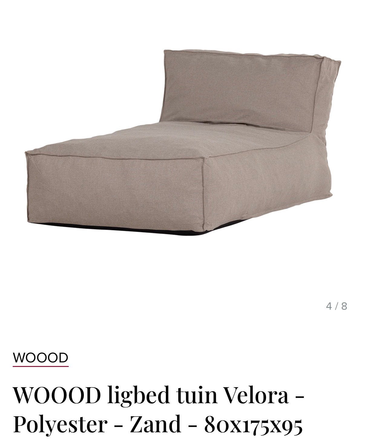 Woood velora ligbed - nieuw in doos, Tuin en Terras, Ligbedden, Ophalen, Nieuw, Overige materialen