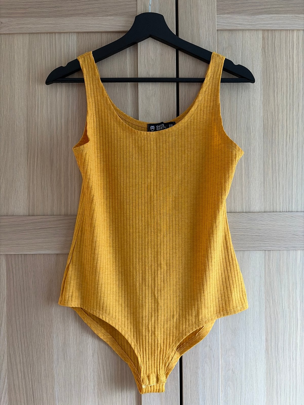 Guts & Gusto Gele Ribgebreide Body Maat S/M, Verzenden, Geel, Zo goed als nieuw, Maat 36 (S)