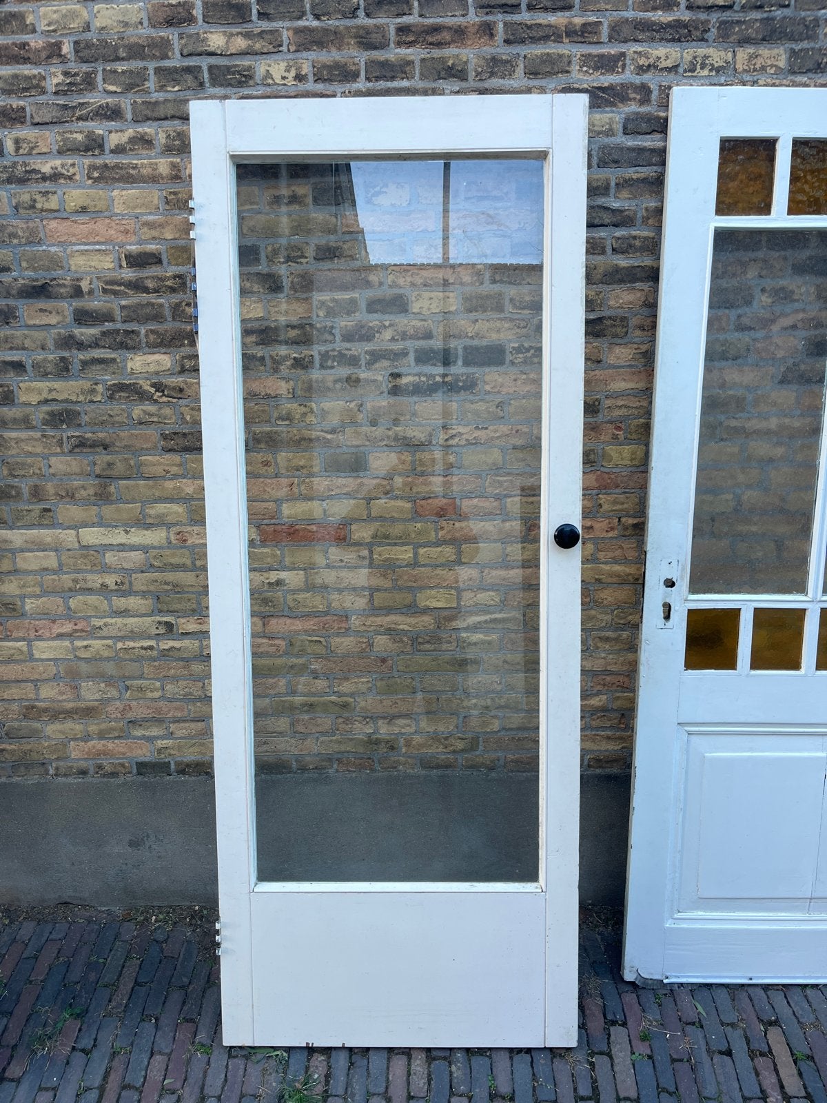 Binnendeur met glas, 210x82 cm, Gebruikt, 80 tot 100 cm, Binnendeur, Ophalen of Verzenden