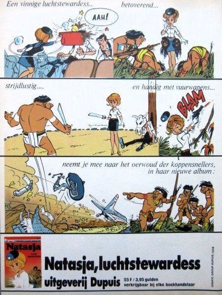 20 vintage reclames stripboeken kinderbladen 54-82 stripboek, Verzamelen, Ophalen of Verzenden, Gebruikt, Reclamebord